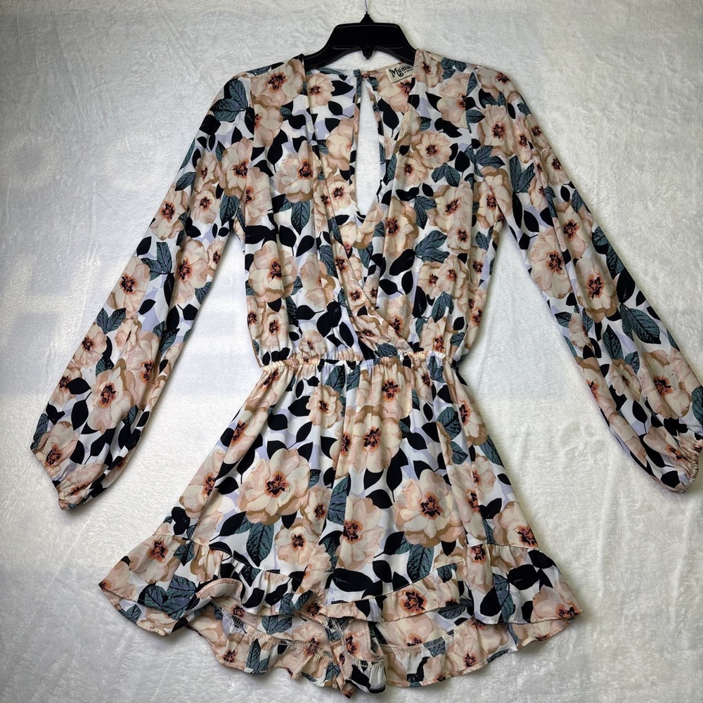 Show Me Your Mumu Women's Long Sleeve Floral Pattern Jumper X-Small Romper